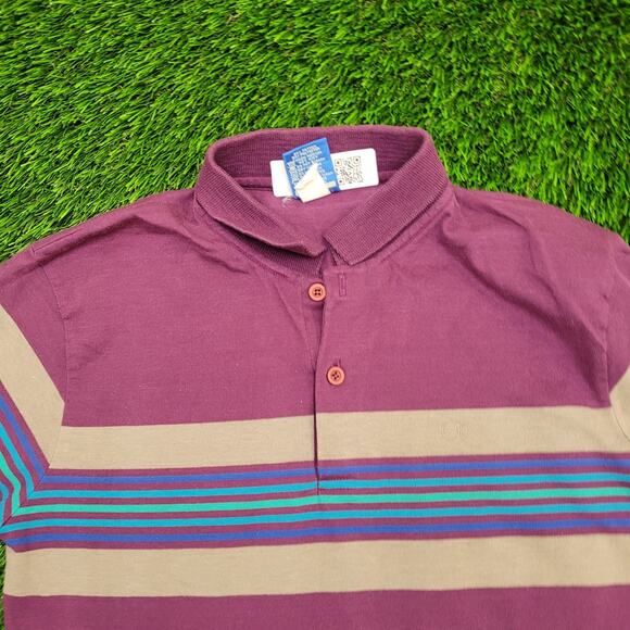 Vintage 80s Ocean-Pacific Polo Shirt Small 17x27 Purple - Picture 3 of 12